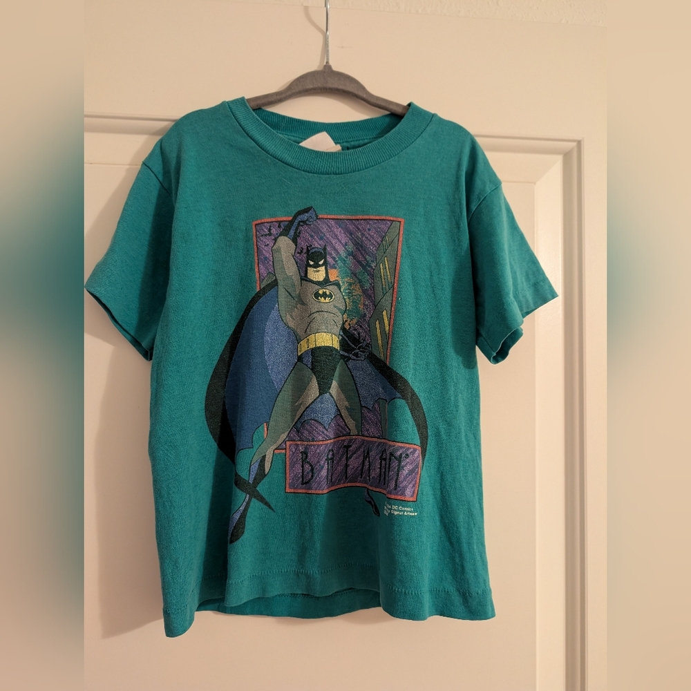 $ Vintage 1994 Batman DC Comics Teal‎ Graphic T Shirt